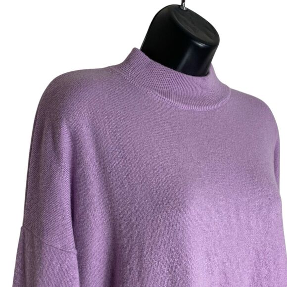 Madewell Sweater Womens M Purple Merino Wool Alpaca Blend Lightweight Minimalist - Picture 8 of 11